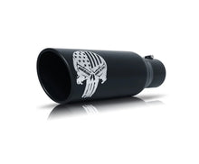 Load image into Gallery viewer, Gibson Patriot Skull Rolled Edge Angle-Cut Tip - 5in OD/2.5-2.75in Inlet/12in Length - Black Ceramic - Main Product View