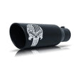 Load image into Gallery viewer, Gibson Patriot Skull Rolled Edge Angle-Cut Tip - 6in OD/4in Inlet/18in Length- Black Ceramic - Main Product View