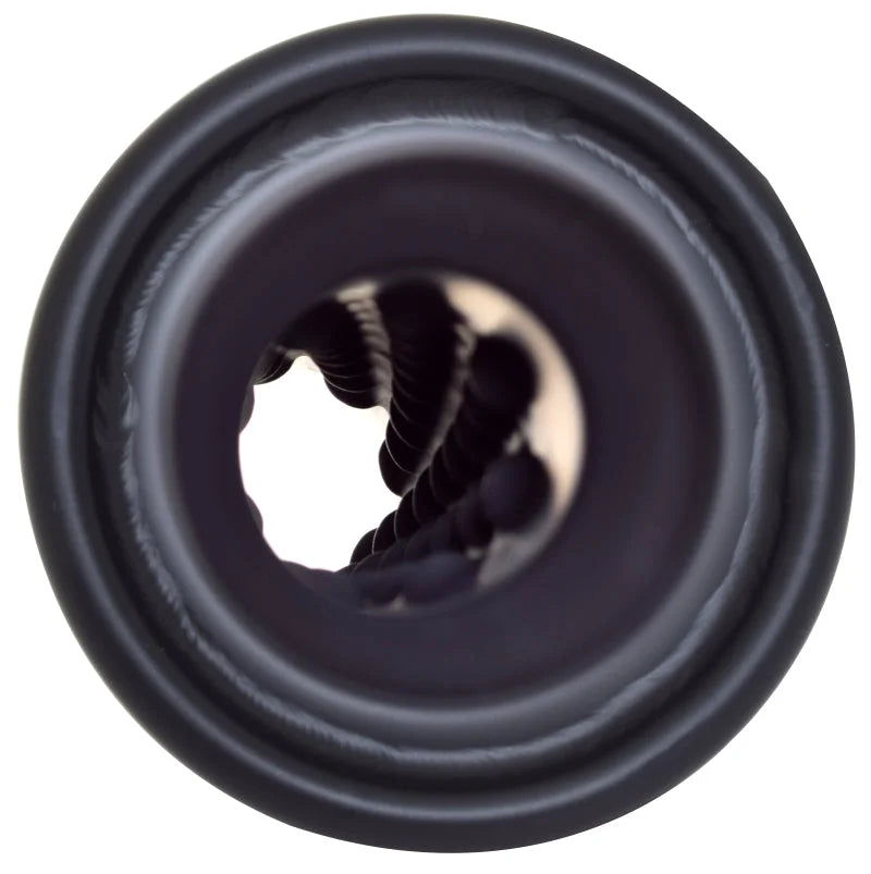 Gibson Rolled Edge Angle-Cut Muffler Quiet Tip - 4in OD/2.25in Inlet/12in Length - Black Ceramic - Main Product View