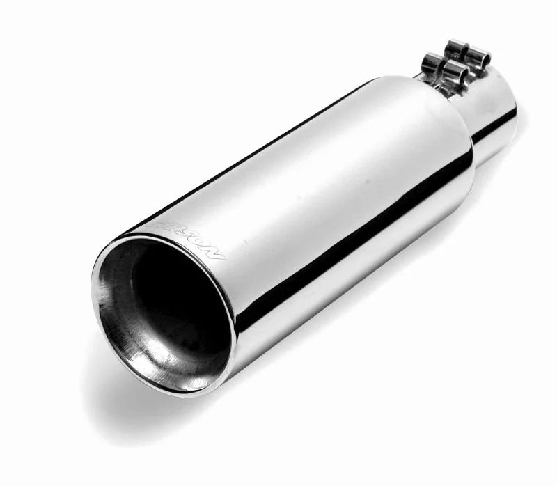 Gibson Round Dual Wall Angle-Cut Tip - 4in OD/2.5in Inlet/12in Length - Stainless - Main Product View
