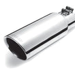 Load image into Gallery viewer, Gibson Round Dual Wall Angle-Cut Tip - 4in OD/2.5in Inlet/8in Length - Stainless - Main Product View