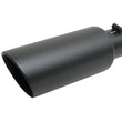 Load image into Gallery viewer, Gibson Round Dual Wall Slash-Cut Tip - 5in OD/4in Inlet/12in Length - Black Ceramic - Main Product View