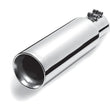 Load image into Gallery viewer, Gibson Round Dual Wall Straight-Cut Tip - 4in OD/2.5in Inlet/12in Length - Stainless - Main Product View