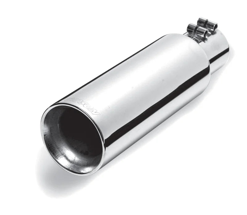 Gibson Round Dual Wall Straight-Cut Tip - 4in OD/2.5in Inlet/12in Length - Stainless - Main Product View