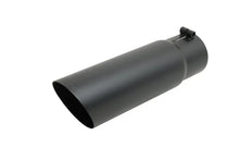Load image into Gallery viewer, Gibson Round Single Wall Angle-Cut Tip - 5in OD/3in Inlet/12in Length - Black Ceramic - Main Product View