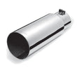 Load image into Gallery viewer, Gibson Round Single Wall Straight-Cut Tip - 3in OD/2.5in Inlet/8in Length - Stainless - Main Product View