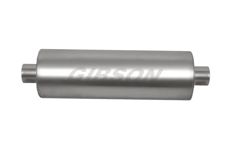 Gibson SFT Superflow Center/Center Round Muffler - 8x24in/4in Inlet/4in Outlet - Stainless - Main Product View