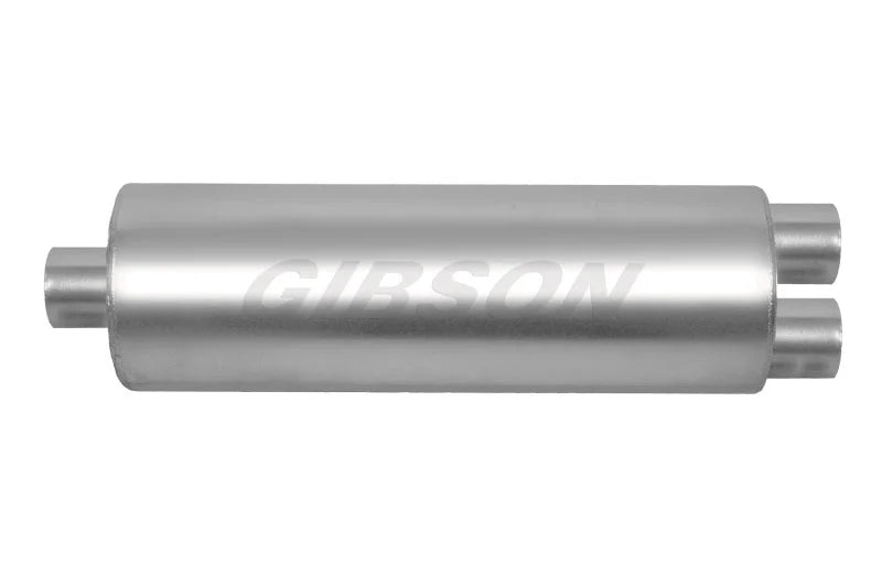 Gibson SFT Superflow Center/Dual Round Muffler Stainless - Main Product View