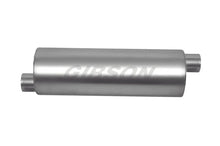 Load image into Gallery viewer, Gibson SFT Superflow Offset/Offset Round Muffler - 8x19in/2.5in Inlet/3in Outlet - Stainless - Main Product View