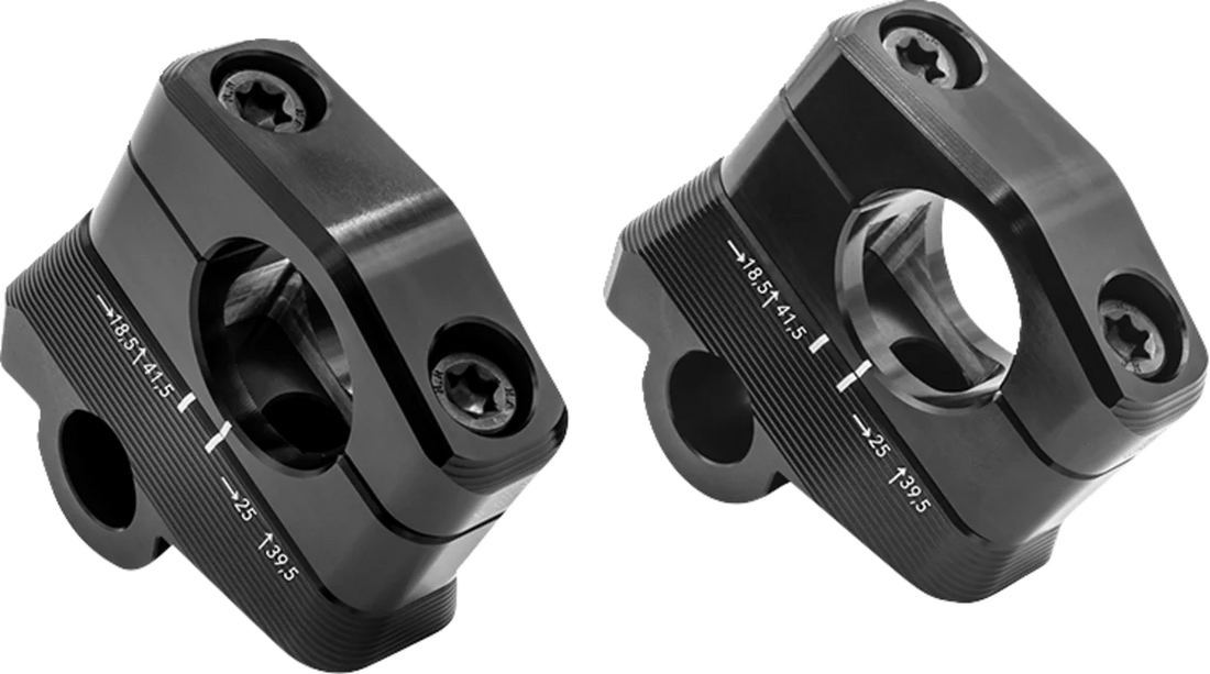 Gilles Tooling 1D.GT Risers - Handlebar - Universal - Black - Side View