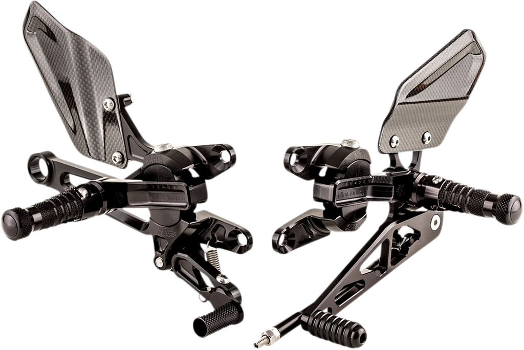 Gilles Tooling Adjustable Rearset - Black - KTM - Side View