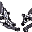 Load image into Gallery viewer, Gilles Tooling Adjustable Rearset - Black/Silver - BMW - Main Product View