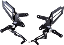 Load image into Gallery viewer, Gilles Tooling Adjustable Rearset - Black/Silver - BMW - Side View