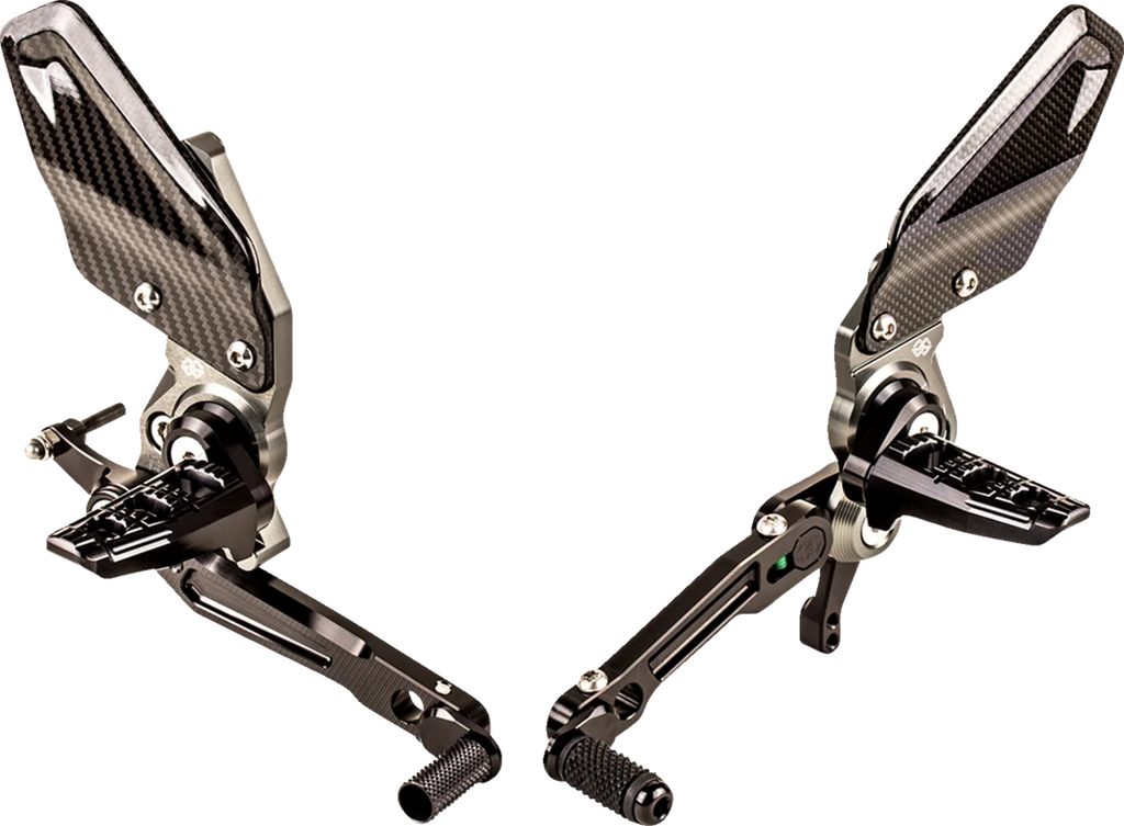 Gilles Tooling Adjustable Rearset - Chrome - RCT10GT-IN01 fits Indian - Main Product View