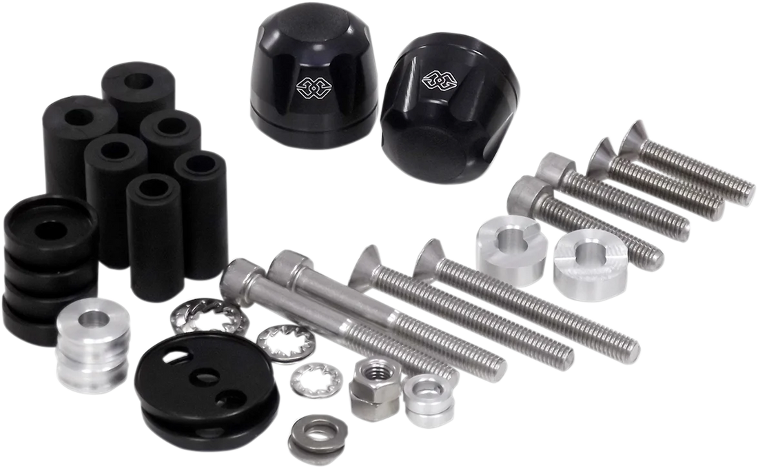 Gilles Tooling Bar-End Weights - Cone - Black LG-CO-22-B - Side View
