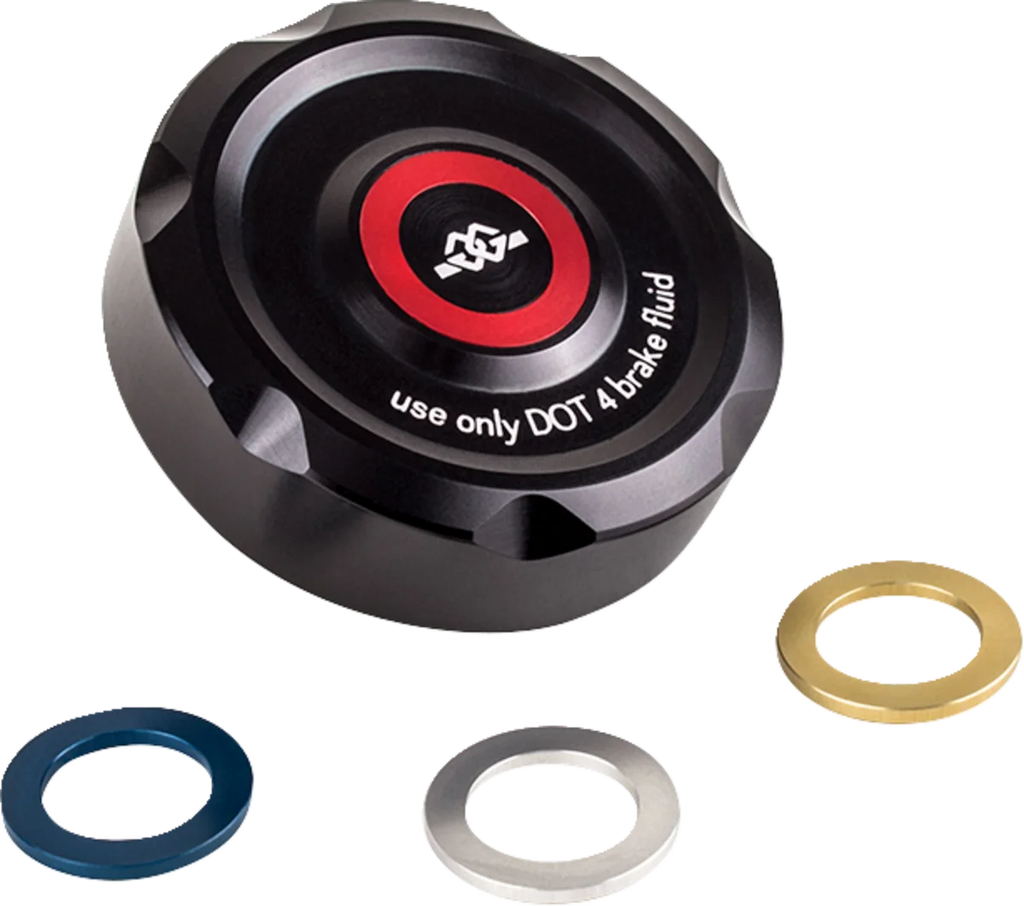 Gilles Tooling Brake Fluid Reservoir Cover - Rear - Black - Main Product View