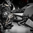 Load image into Gallery viewer, Gilles Tooling FXR Rearset - Black - Aprilia FXR-A03-B - Back View