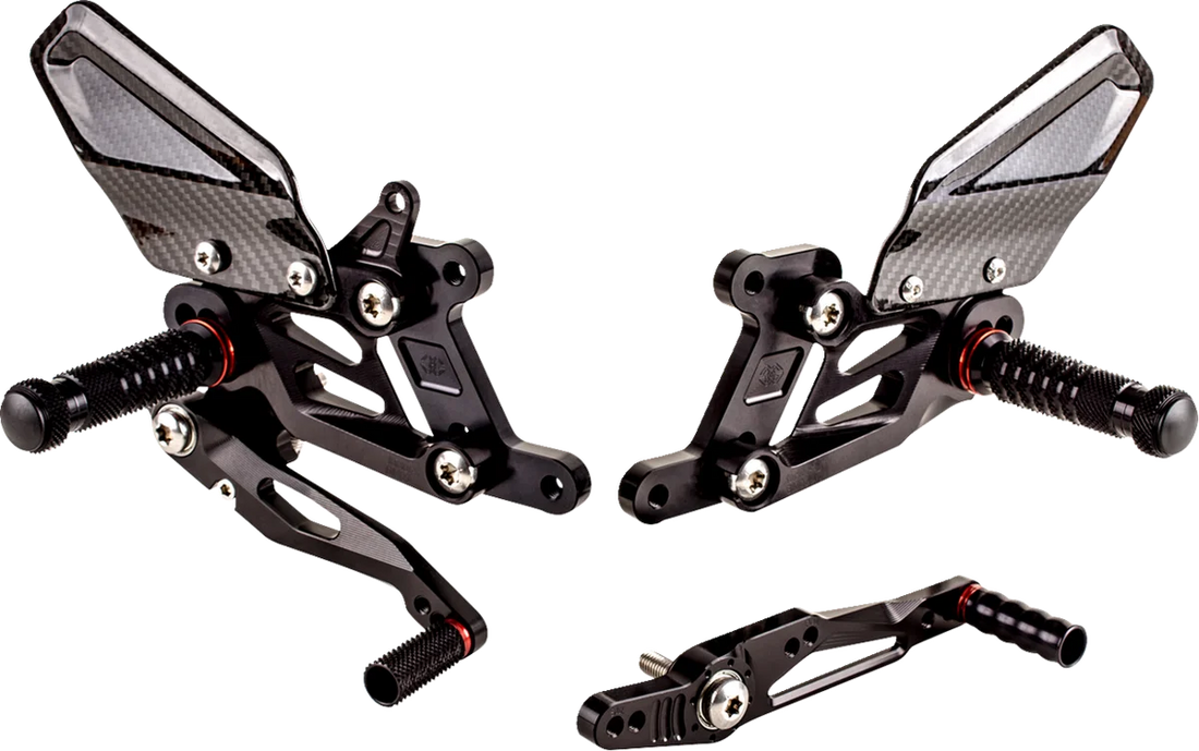 Gilles Tooling FXR Rearset - Black - BMW - Side View