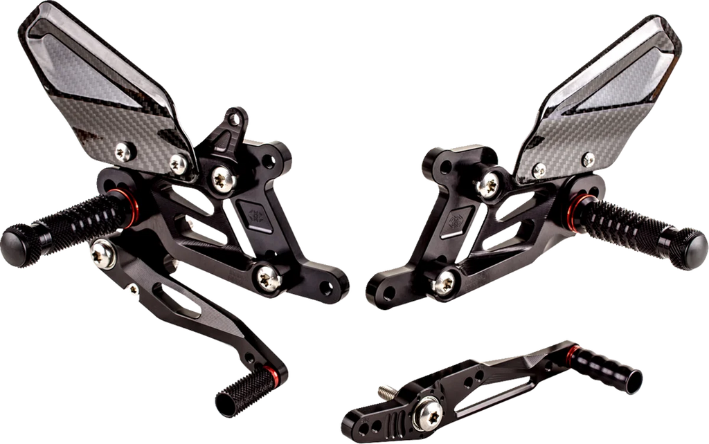 Gilles Tooling FXR Rearset - Black - BMW - Side View