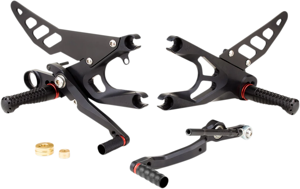 Gilles Tooling FXR Rearset - Black - Yamaha FXR-Y08-B - Side View
