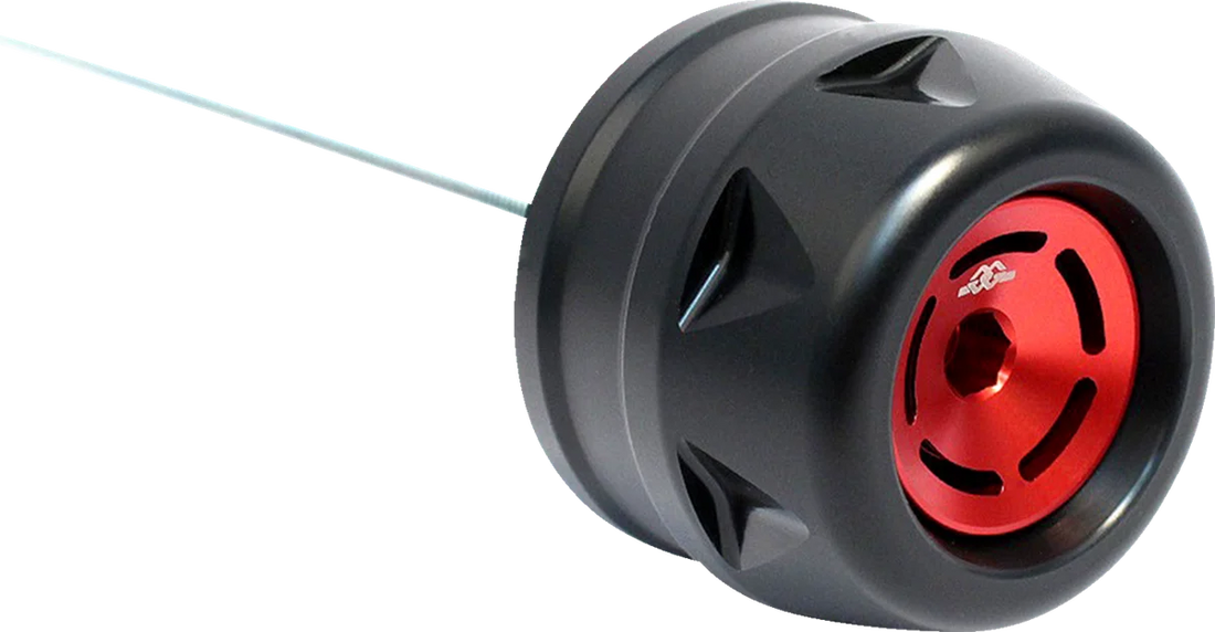Gilles Tooling Front Axle Protector - Black/Red - BMW - Side View