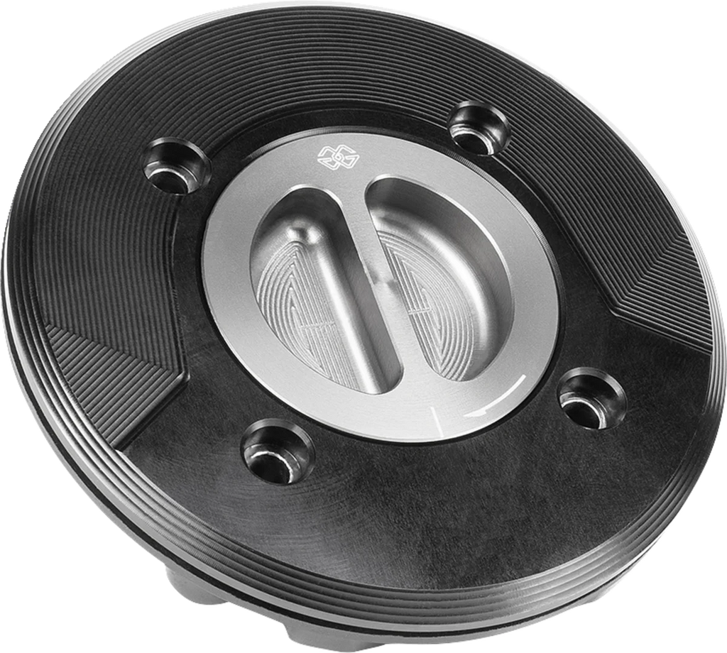 Gilles Tooling Fuel Filler Cap - Black - Kawasaki - Side View