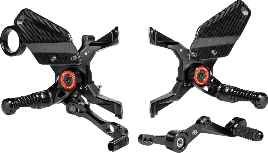 Gilles Tooling MUE2 Rearset - Black - BMW - Main Product View