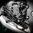 Load image into Gallery viewer, Gilles Tooling MUE2 Rearset - Black - Yamaha - Back View