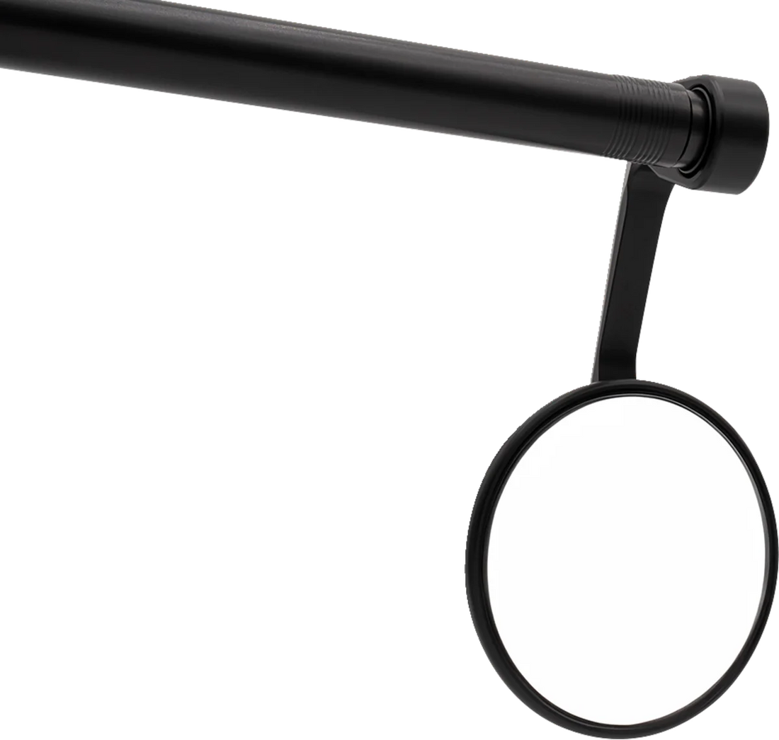 Gilles Tooling Mirror - MOON - Side View - Round - Black - Right/Left - Each - Side View