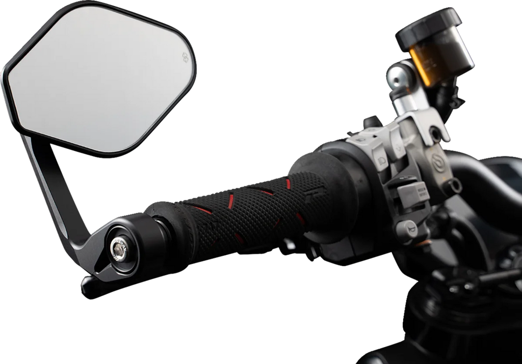 Gilles Tooling Mirror - STRATOS - Side View - Diamond - Black - Right/Left - Each - Installation View