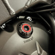 Load image into Gallery viewer, Gilles Tooling Oil Filler Cap - Black - M24 x 2.0 - OFC-24-20 fits BMW - Back View