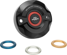 Load image into Gallery viewer, Gilles Tooling Reservoir Cover - Brake - Front - Black - Main Product View