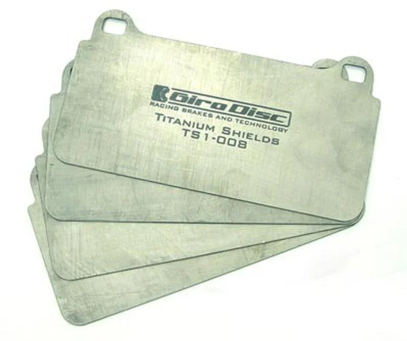 GiroDisc Rear Titanium Pad Shields fits 1997-2013 Chevrolet Corvette Z51 (c5/c6)