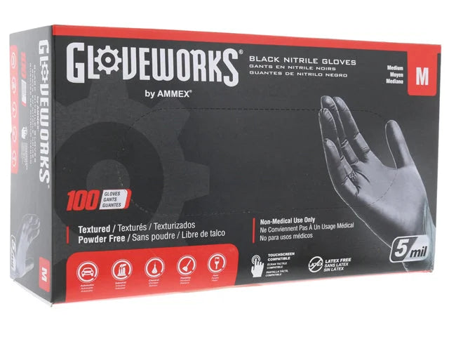 Glove Plus Black Nitrile Gloves GPNB44100