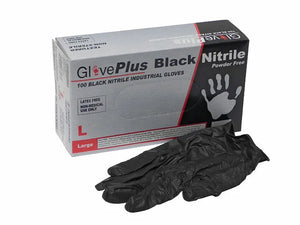 Glove Plus Black Nitrile Gloves GPNB46100