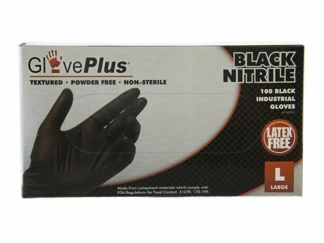 Gloveworks Black Nitrile Gloves GWBN 46100 - Main Product View