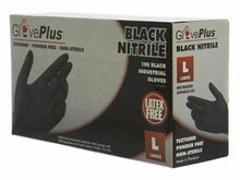 Load image into Gallery viewer, Gloveworks Black Nitrile Gloves GWBN 46100 - Side View