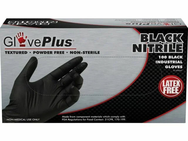 Gloveworks Black Nitrile Gloves GWBN 48100