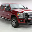 Load image into Gallery viewer, Go Rhino 00-04 Ford Excursion 3000 Series StepGuard - Black (Center Grille Guard Only) - Installation View