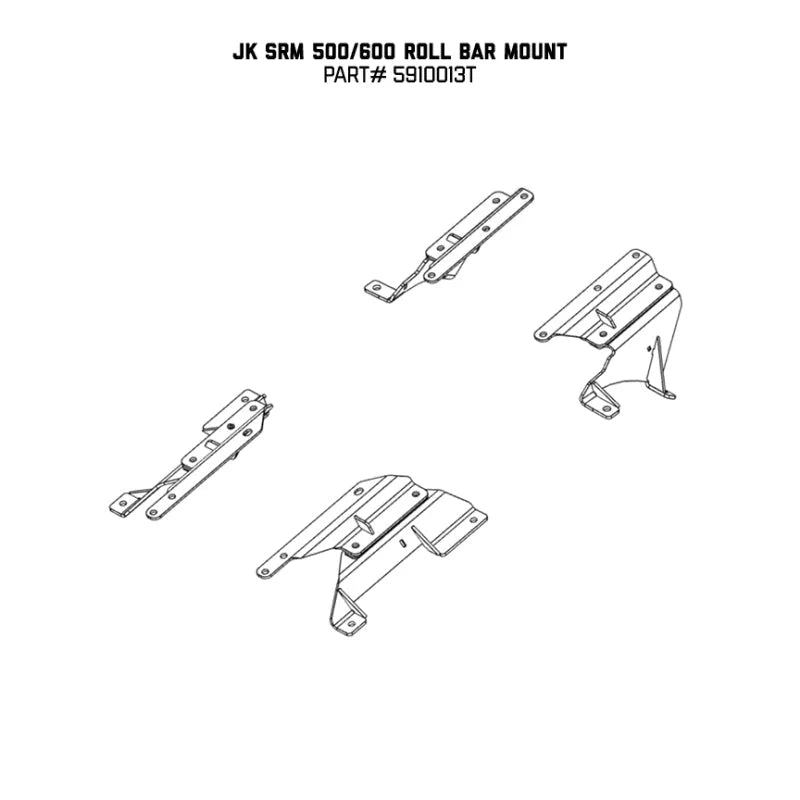 Go Rhino 07-17 Jeep Wrangler 4dr Mouinting Kit for SRM Rack - Additional View 6