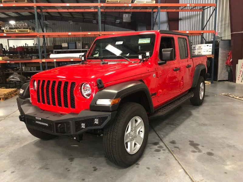 Go Rhino 07-20 Jeep Wrangler JL/JLU/JK/JKU/Gladiator JT Rockline Full Width Bumper - Side View