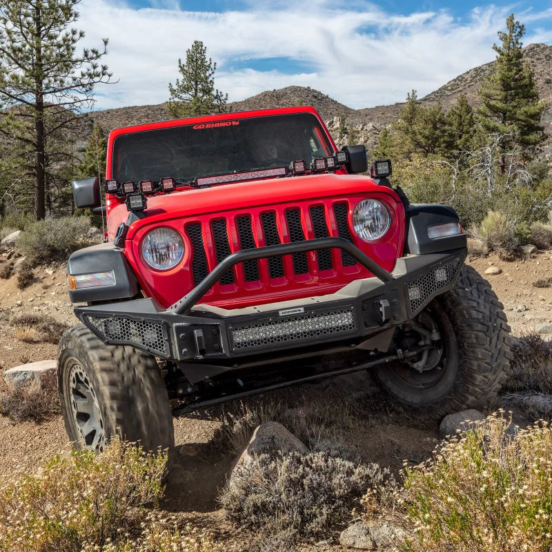Go Rhino 07-20 Jeep Wrangler JL/JLU/JK/JKU/Gladiator JT Rockline Full Width Bumper w/ Overrider - Additional View 6