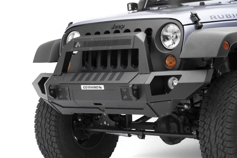 Go Rhino 07-20 Jeep Wrangler JL/JLU/JK/JKU/Gladiator JT Trailline 10 Light Mount Bar - Side View