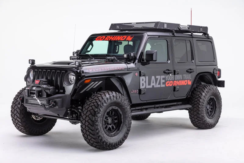 Go Rhino 07-20 Jeep Wrangler JL/JLU/JK/JKU/Gladiator JT Rockline Front Stubby Bumper - Additional View 5