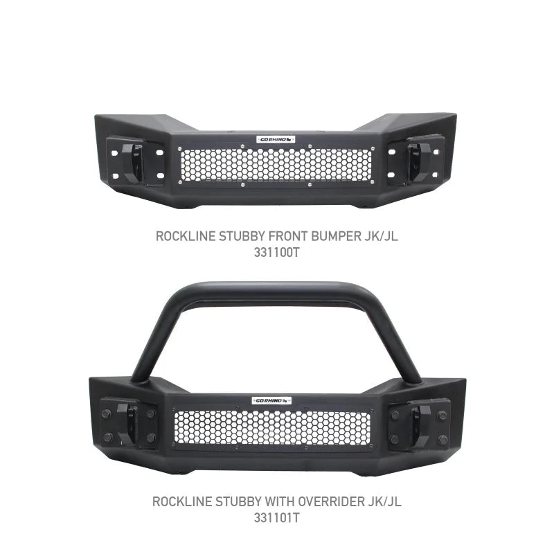 Go Rhino 07-20 Jeep Wrangler JL/JLU/JK/JKU/Gladiator JT Rockline Front Stubby Bumper - Additional View 9