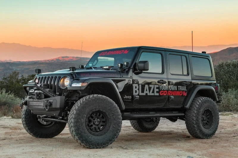 Go Rhino 07-20 Jeep Wrangler JL/JLU/JK/JKU/Gladiator JT Rockline Front Stubby Bumper w/ Overrider - Additional View 8