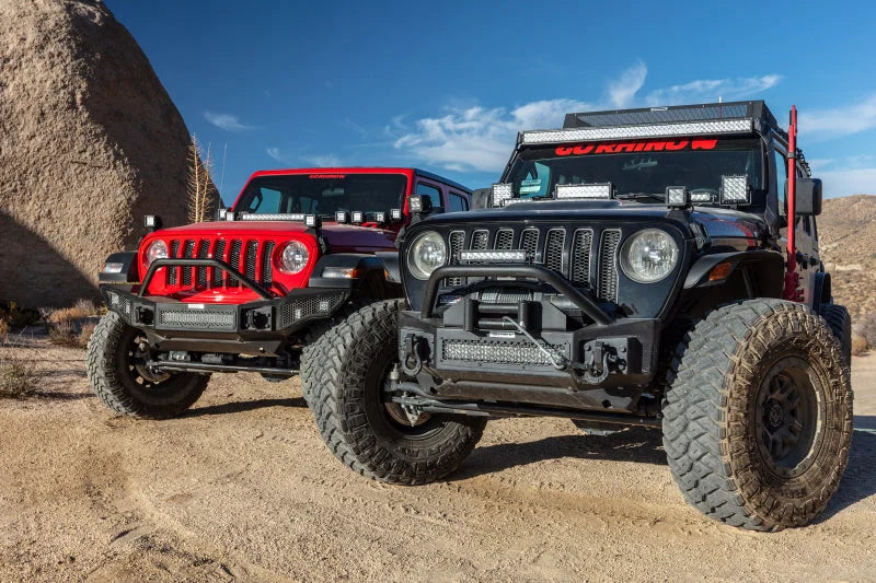 Go Rhino 07-20 Jeep Wrangler JL/JLU/JK/JKU/Gladiator JT Rockline Front Stubby Bumper w/ Overrider - Additional View 9