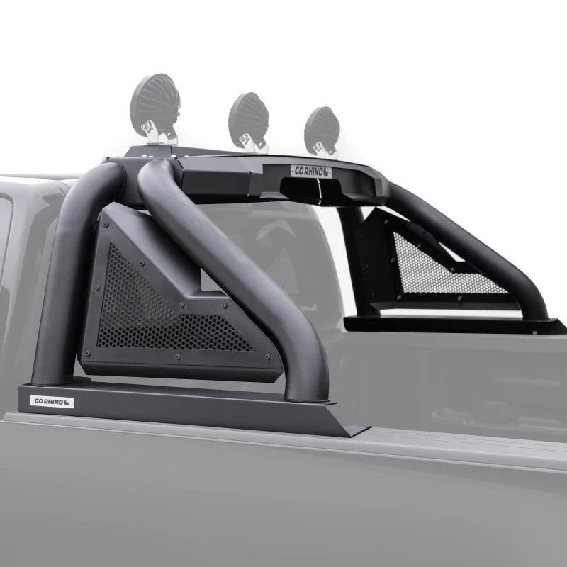 Go Rhino 07-20 Toyota Tundra Sport Bar 2.0 (Full Size) - Tex Blk - Back View