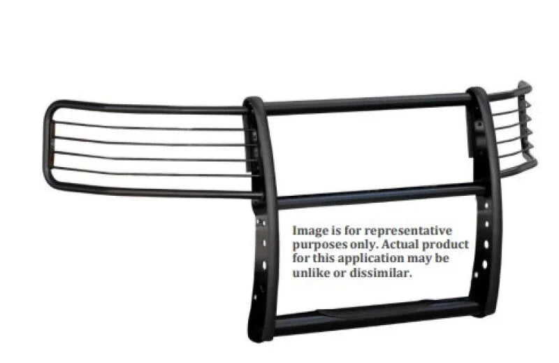 Go Rhino 08-10 Ford F-250/350 Super Duty 3000 Series StepGuard Center Grille + Brush Guards - Blk - Back View