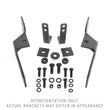 Load image into Gallery viewer, Go Rhino 10-18 Ram 2500/3500 (Excl. Trucks w/ParkSense) RC4 &amp; RC3 LR Brackets - Tex. Blk - Main Product View